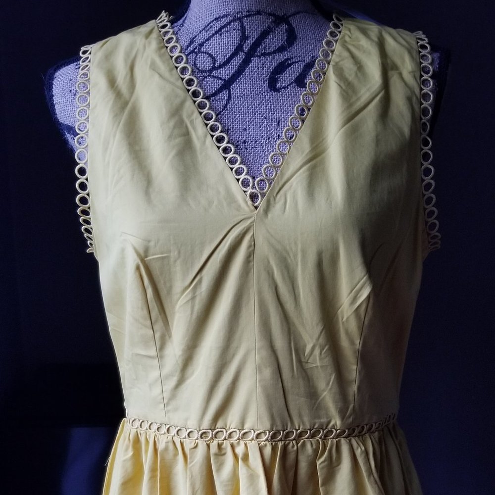 NWT V-neck sunshine yellow sundress Ann Taylor midi
